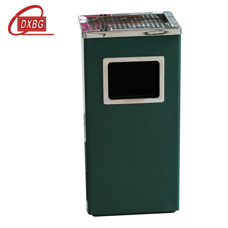 DXBG不锈钢垃圾桶烟蒂柱灭烟桶带烟灰缸室外电梯口立式丽格长方形绿色