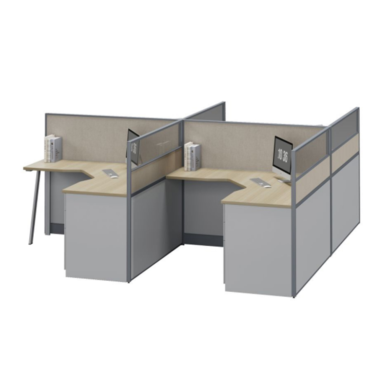 臻远ZYGW-102职员桌办公桌屏风工作卡位 T型四人位