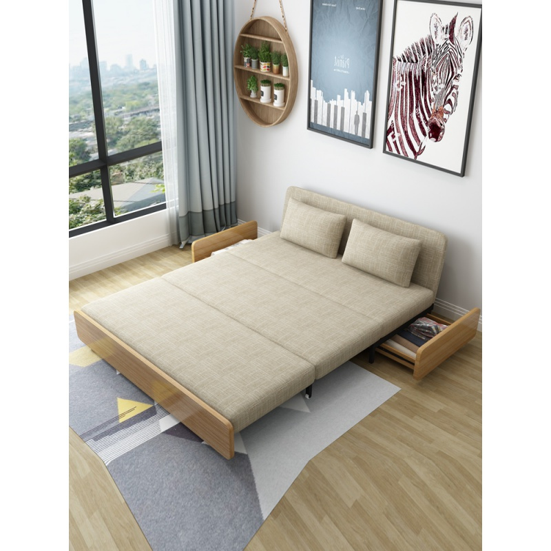 沙发床闪电客两用可拆洗推拉折叠床15双人12米小户型储物多功能伸缩床