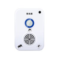 超声波器驱虫驱鼠苍蝇蟑螂蝙蝠壁虎家用室内电子灭蚊子器 三维工匠 方形驱虫器(室内电源款)