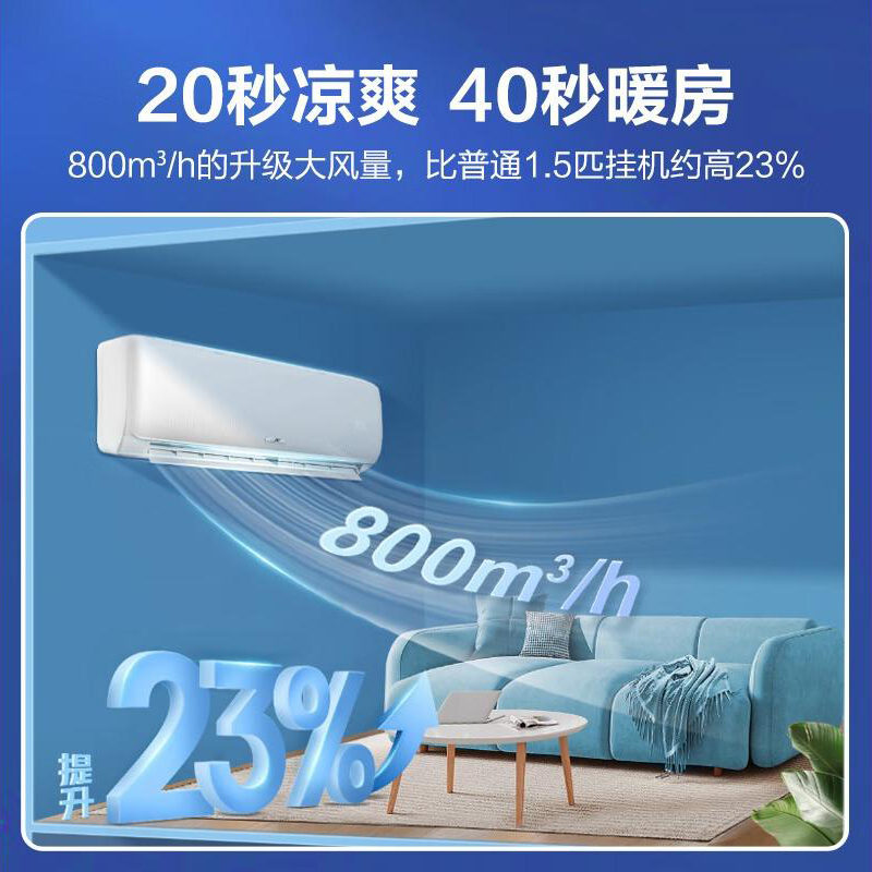 [海信出品]科龙KELON空调静省电空调1.5匹空调 新一级能效壁挂式冷暖空调 智能WiFi 除湿柔风感