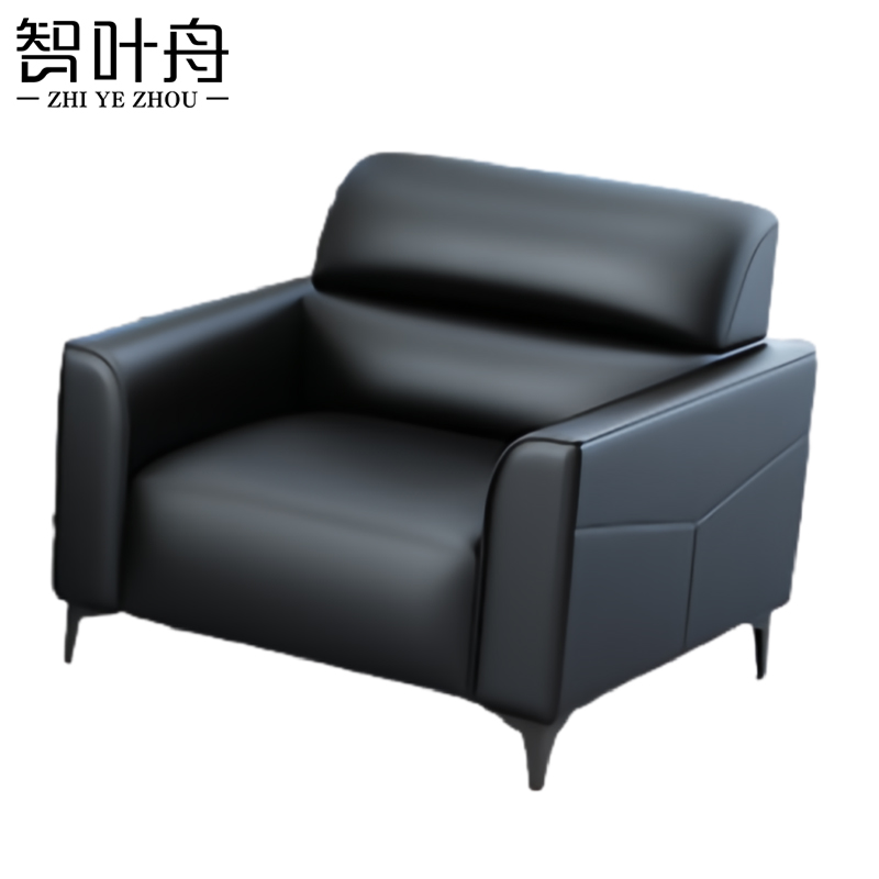 智叶舟办公沙发单人位70*70*78cm张高清大图