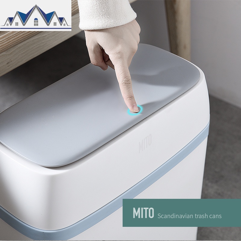 厕所桶分类垃圾桶家用带盖家用客厅创意厨房浴室卫生间按压式纸篓 三维工匠高清大图