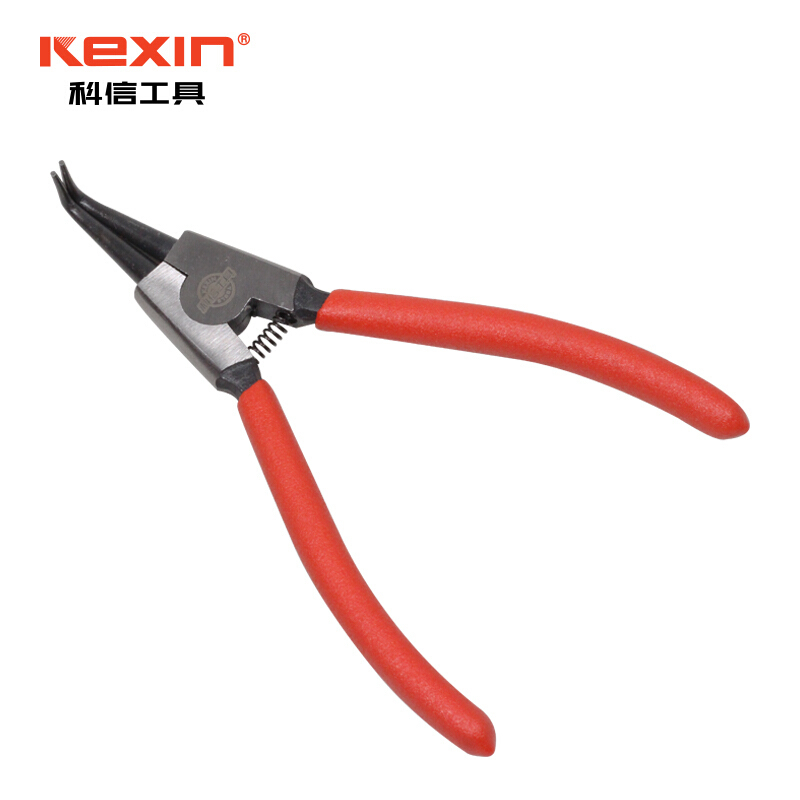 科信(kexin)7英寸外卡轴用弯口卡簧钳 挡圈钳 弹簧钳 KX140074
