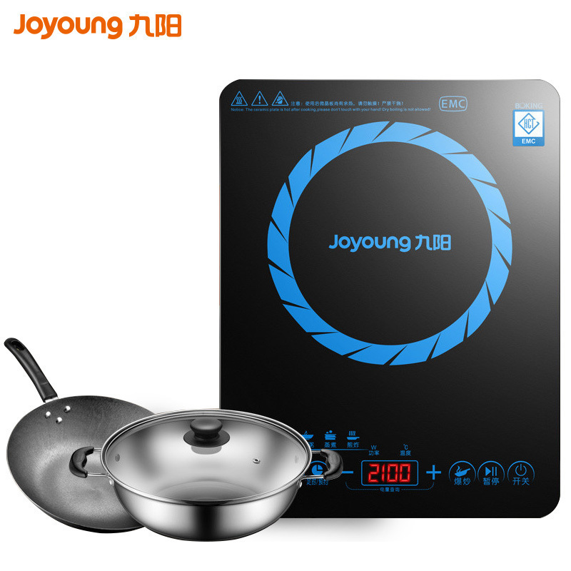 九阳(Joyoung)电磁炉C21-SC821 智能火锅 8档大火力 微晶面板 滑动触控操作方式 防水电池炉触控火力可调高清大图