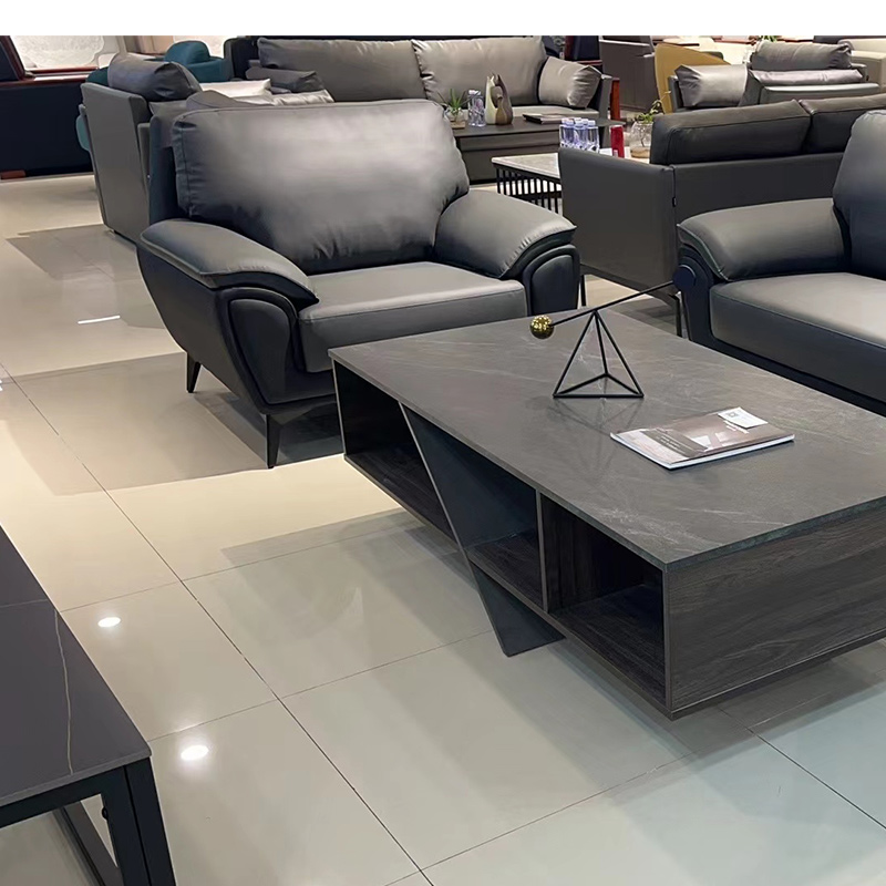 匡大商务沙发组合三人位+单人位*2+茶几组合高清大图