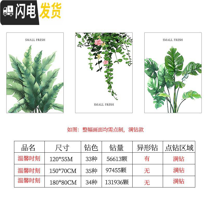 三维工匠钻石画2019年新款三联画满钻5d水钻十字绣新款餐 [钻石画定制款][温馨时刻三联250*110CM][满钻全贴高清大图
