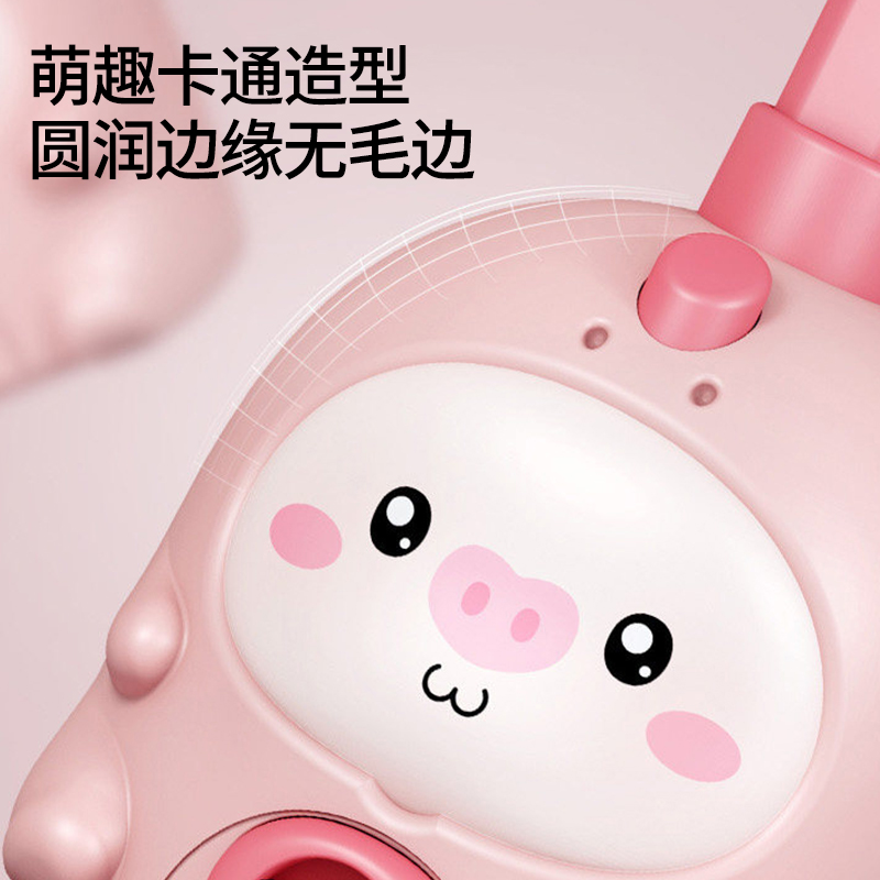 小猪空气动力车发射会飞气球车儿童玩具男孩女孩打气玩具2027高清大图