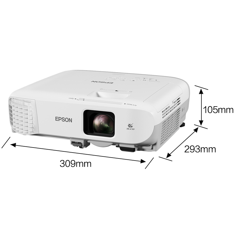 爱普生(EPSON)CB-990U高亮商务办公投影机+100英寸16:10电动幕布+无线模块(含安装)