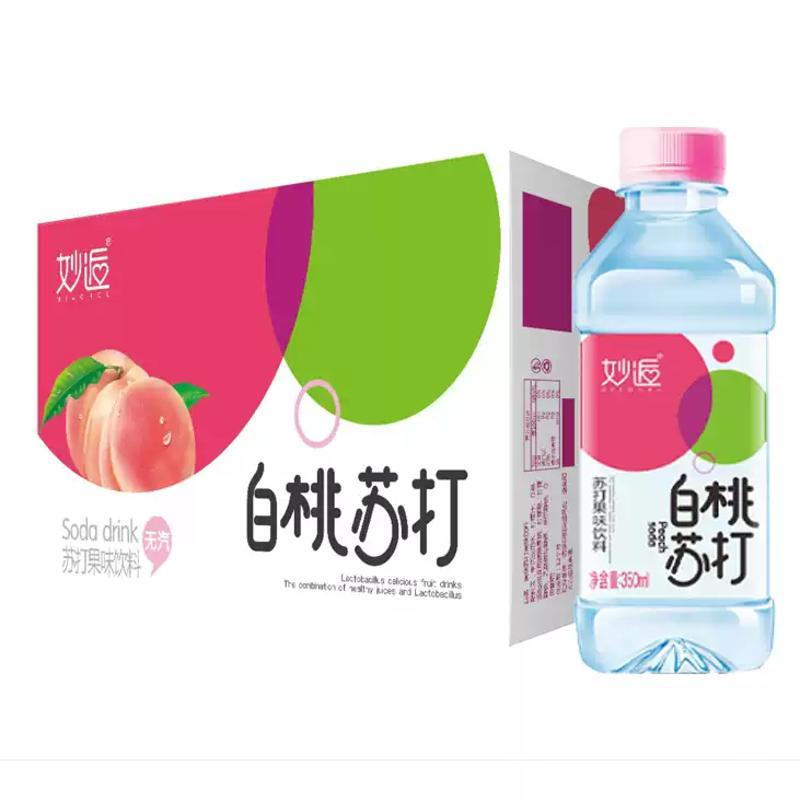 妙逅 白桃味苏打水 350ml*24瓶 箱