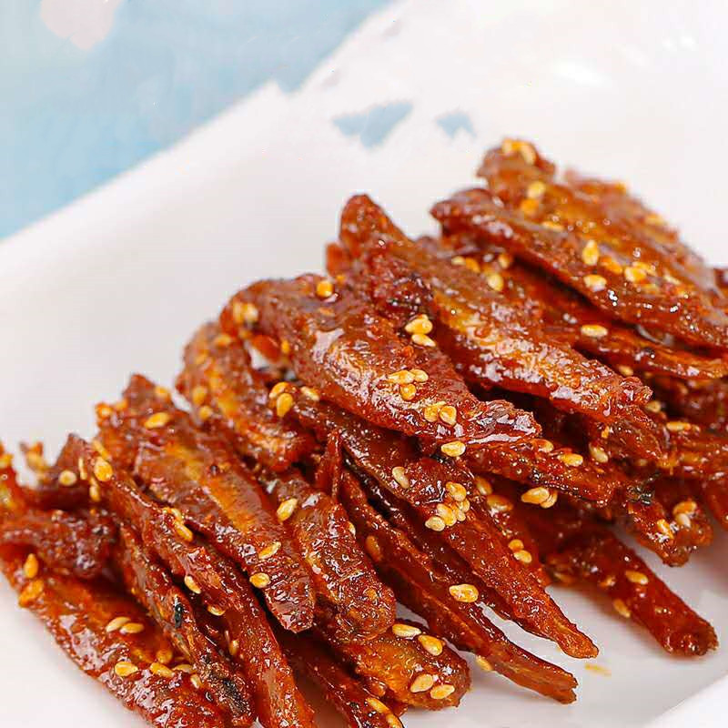 良时海 香辣小银鱼银针鱼休闲海味国产零食 香辣小银鱼250g/袋*1
