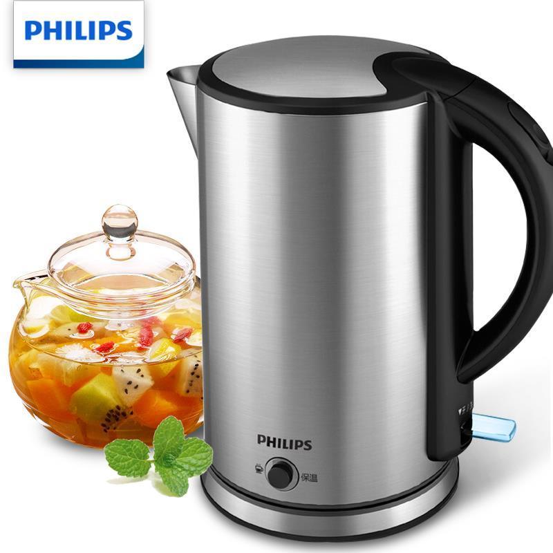 飞利浦(Philips)HD9316/03 电热水壶 304不锈钢 保温功能烧水壶 1.7L电水壶 单台价格