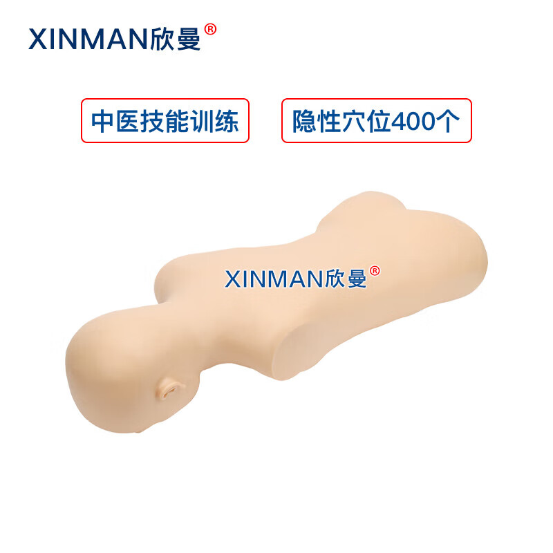 欣曼科教 多功能中医拔罐刮痧推拿艾灸练习半身模型多功能中医技能训练及考核模型XM-ZYBGC高清大图
