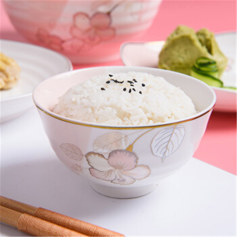 雅诚德(Arst) 日式陶瓷半色釉盘面饭汤碗碟勺子餐具套装S17-151 2碗2勺