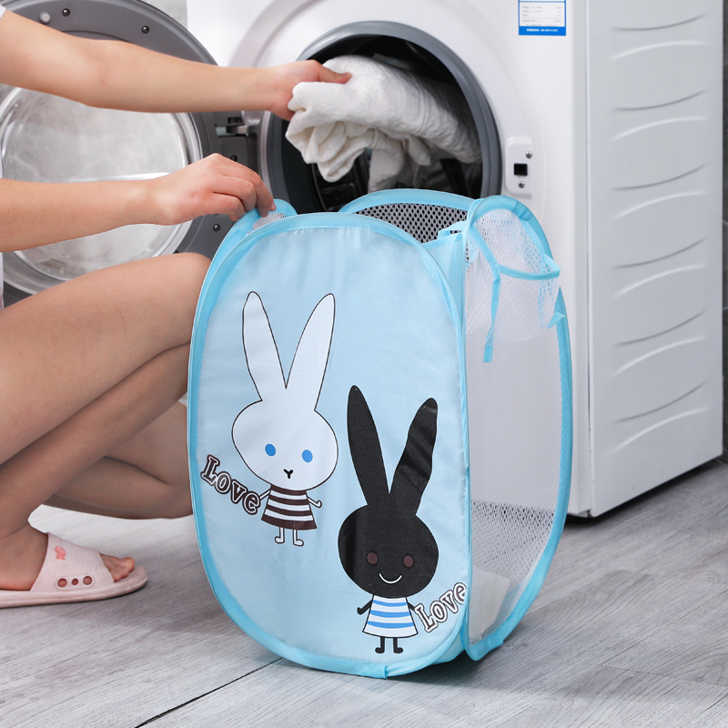 家柏饰(CORATED)大号可折叠脏衣篮三面格脏衣篓透气脏衣服收纳筐衣物收纳篮高清大图