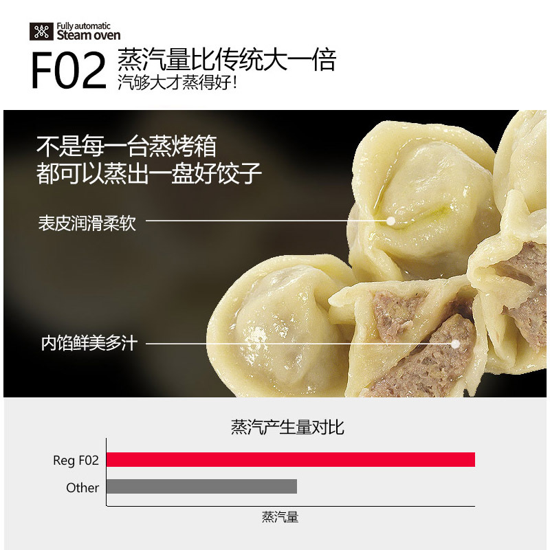 Reg/雷哲嵌入式蒸烤箱蒸箱蒸烤箱嵌入式家用大容量蒸炉蒸烤二合一体机可蒸可烤蒸烤一体机全自动彩屏F02