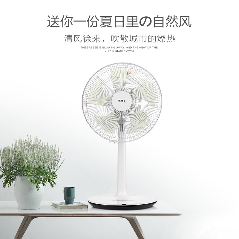 TCL 电风扇/落地扇/台扇/台地两用扇/家用遥控风扇/五叶落地扇节能静音摇头升降扇 TFTS35-19BRD