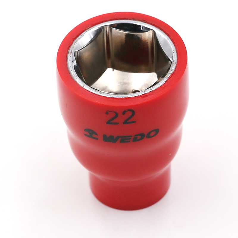 维度(WEDO)IN536A 1/2寸绝缘浸塑六角套筒 铬钒钢 1/2寸(12.5mm)VDE 绝缘耐压1000V高清大图