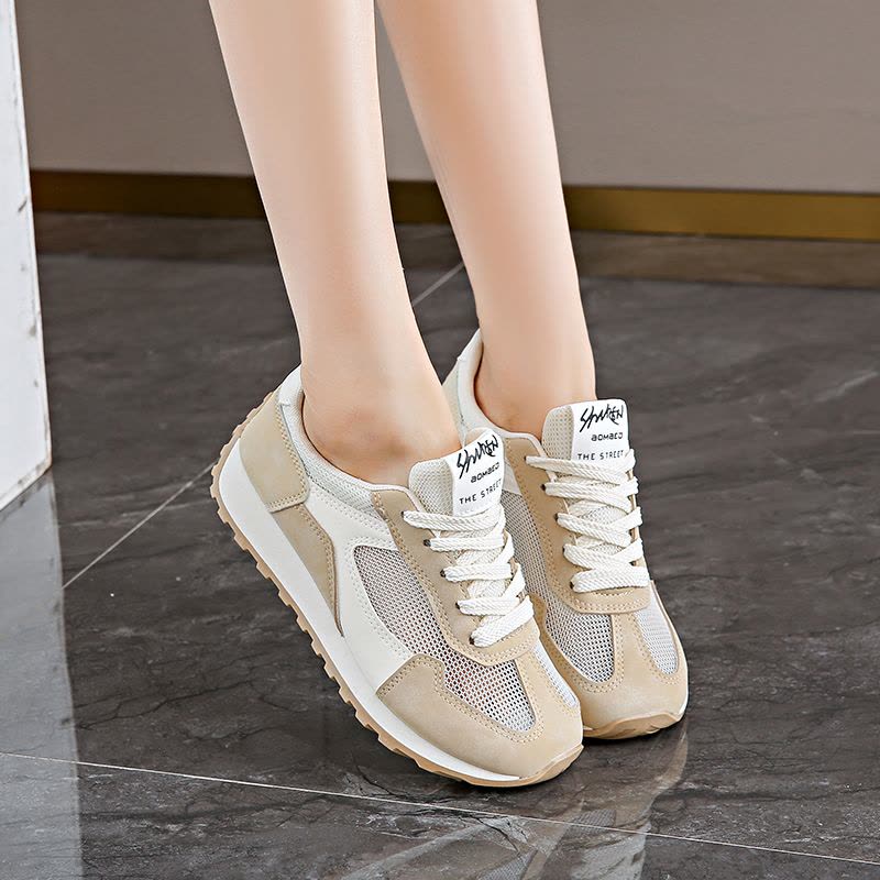 La Chessiers阿甘鞋女新款网面透气经典厚底鞋运动休闲鞋学生百搭板鞋ins潮图片