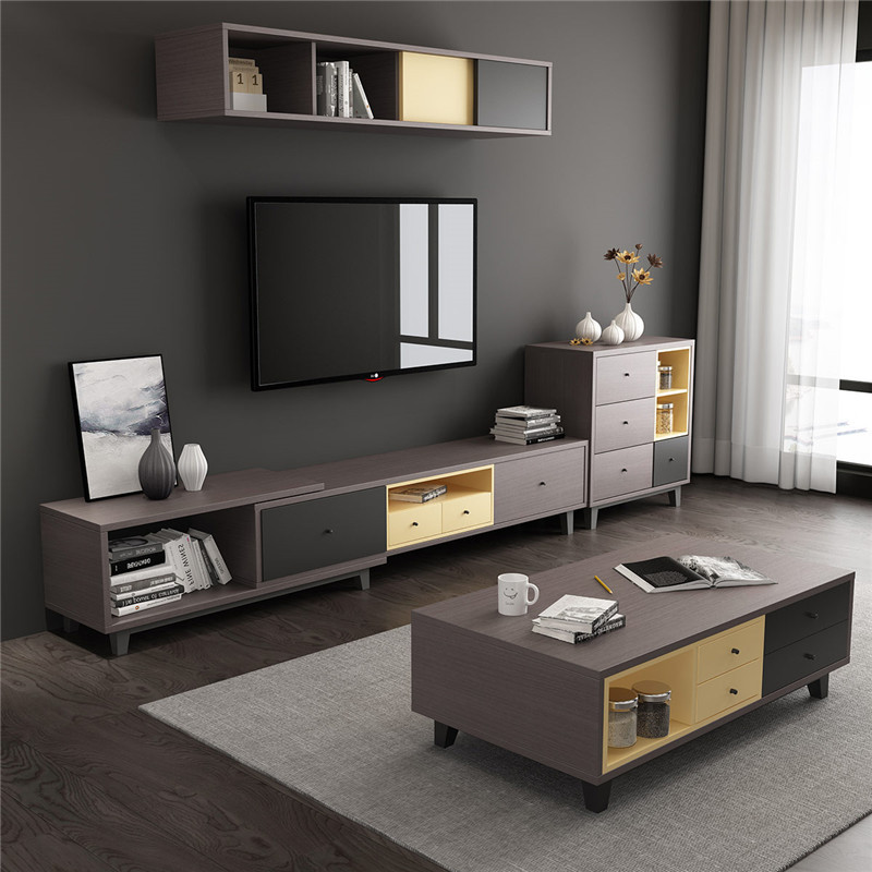 天惠子 电视柜 北欧电视柜现代简约小户型茶几电视柜组合套装客厅地柜