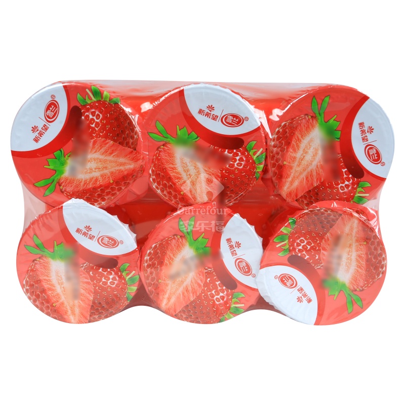 新希望雪兰塑杯草莓味风味酸奶150g6