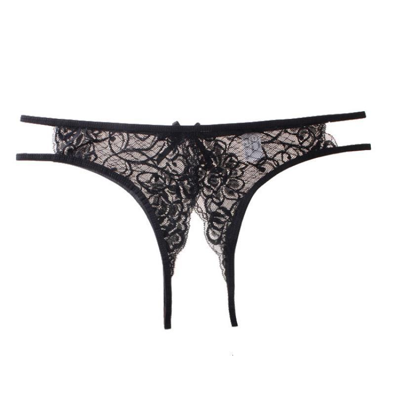 日系开档蕾丝女式内裤 性感蝴蝶结透视提臀超薄开档内裤女233
