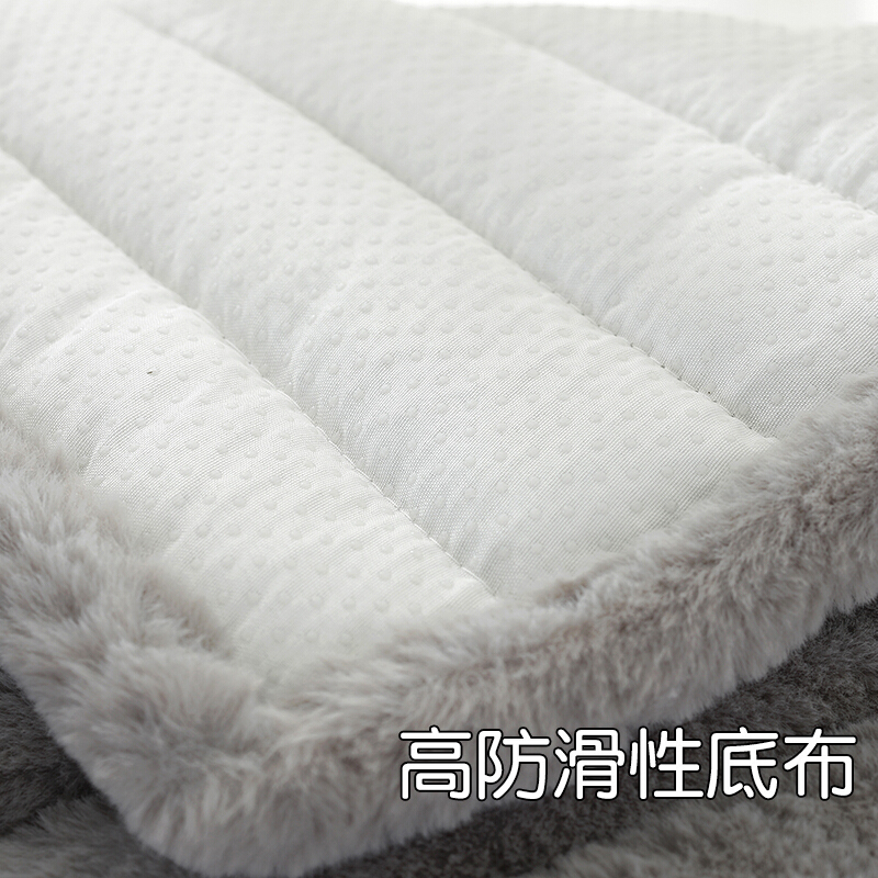加厚毛绒坐垫椅垫冬季保暖办公室防滑椅子垫家用餐桌椅凳子垫定制灰色ZTM