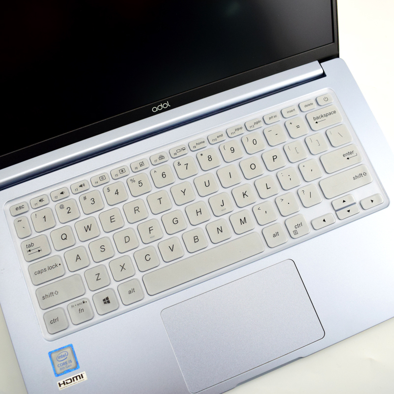 华硕灵耀vivobook142020版v4050f键盘保护贴vivobook14sv4000f半透银
