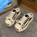 SUNTEK可爱卡通帆布鞋女2023夏季新款小众显脚小透气低帮小白鞋休闲板鞋 黑色 女款女款39