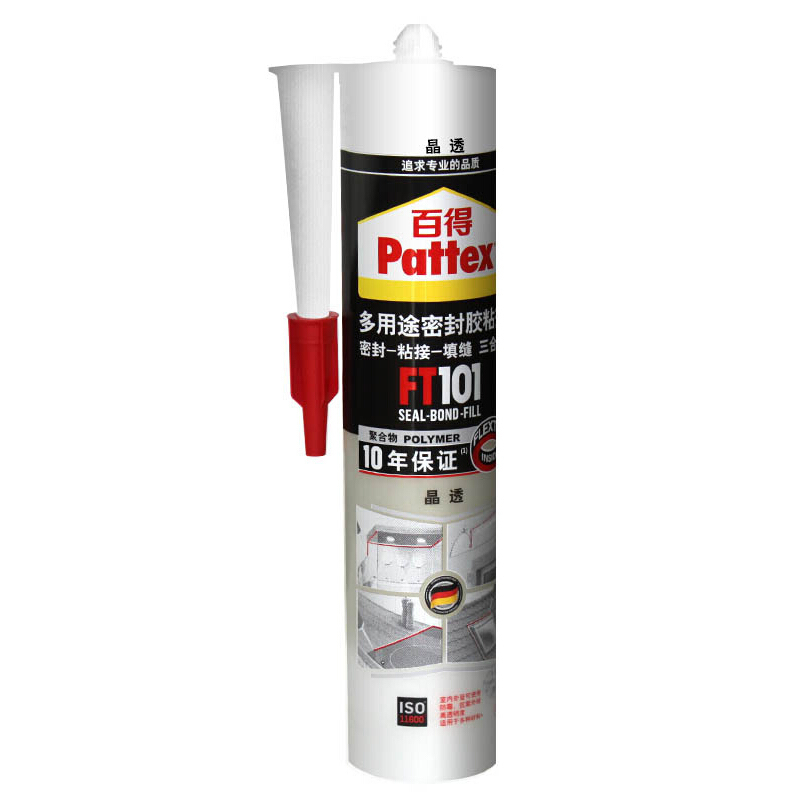 汉高百得(Pattex)密封胶 中性玻璃胶 硅胶 防霉填缝胶 收边胶 通用型填缝密封胶 FT101 晶透[厂家直送]
