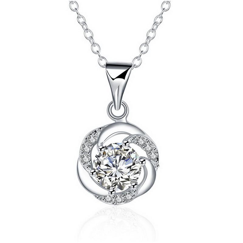 N471Women Silver Necklace 镀925纯银女项链日韩版锁骨链潮人送女朋友七夕情人节礼物