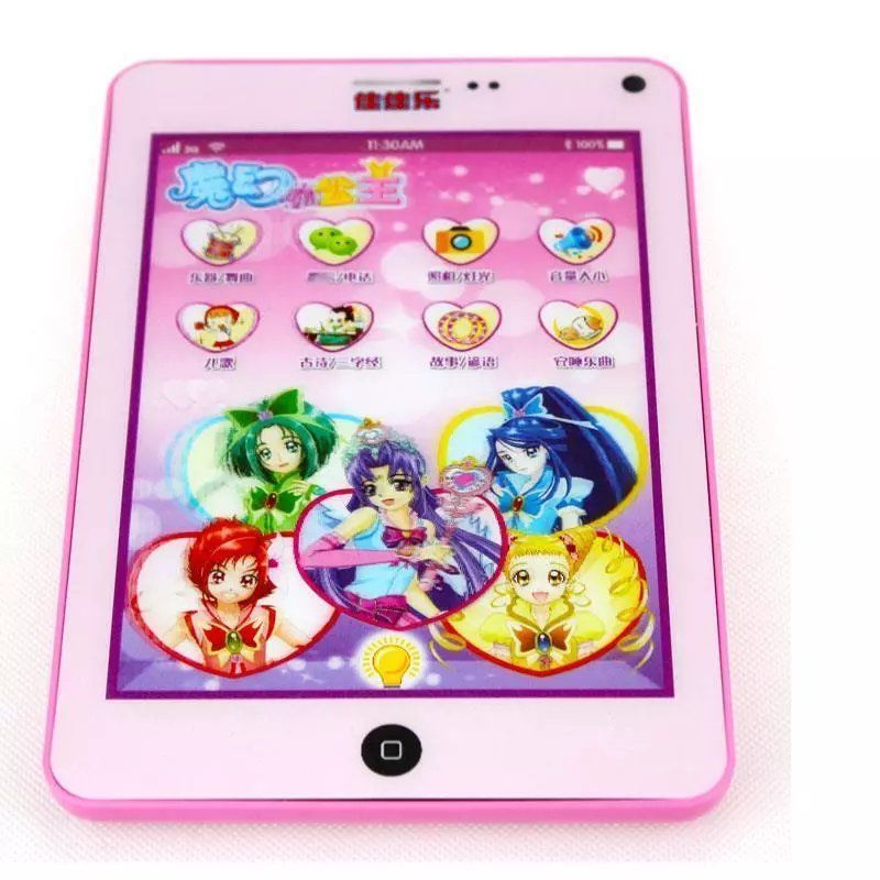 蓝色款送电池佳佳乐苹果早教机平板电脑点读学习机儿唱歌童早教玩具