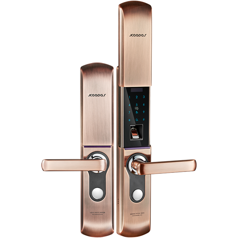 kaadas凯迪仕智能锁9113指纹锁家用防盗门锁密码锁电子锁红古铜参数