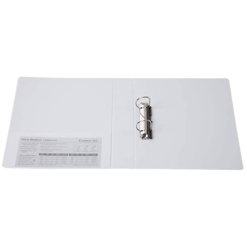 齐心 A0215 2寸2孔美式三面插袋D型档案夹 A4 白色高清大图
