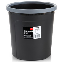 得力9555加厚垃圾桶10L 黑色