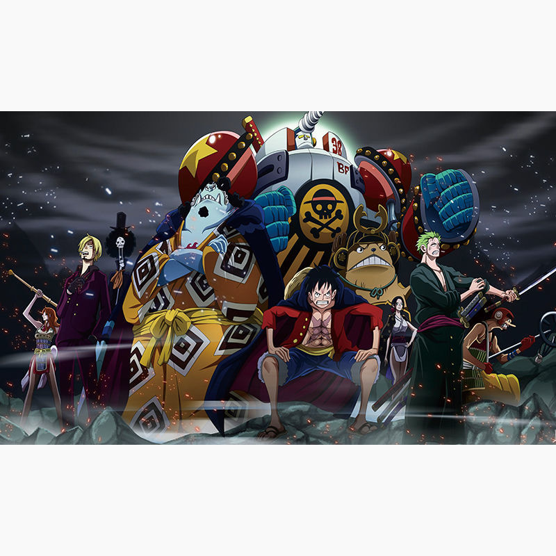 王墙贴画海报墙纸自粘卧室宿舍贴纸超大动漫壁纸背景装饰墙画 海贼王