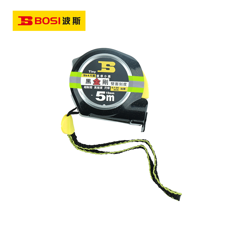 波斯(BOSI) 荧光系列钢卷尺黑金刚系列 5×19mm 把