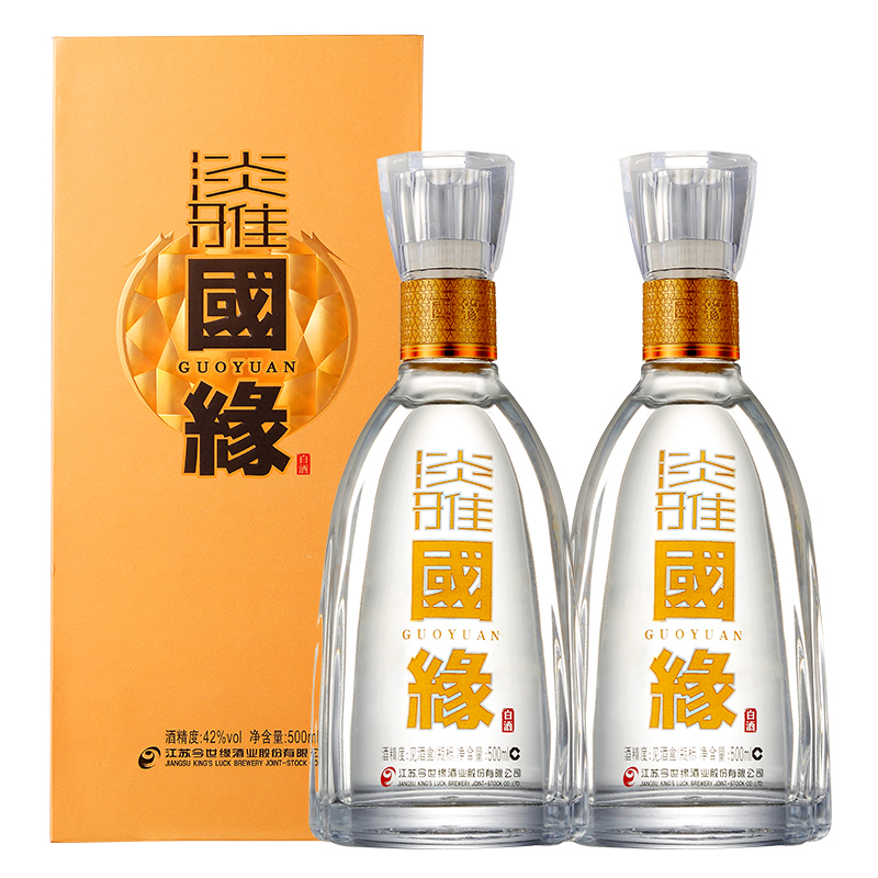今世缘 国缘淡雅/浓香型 白酒 42度 500ml 单瓶 企业团购(勿拍)