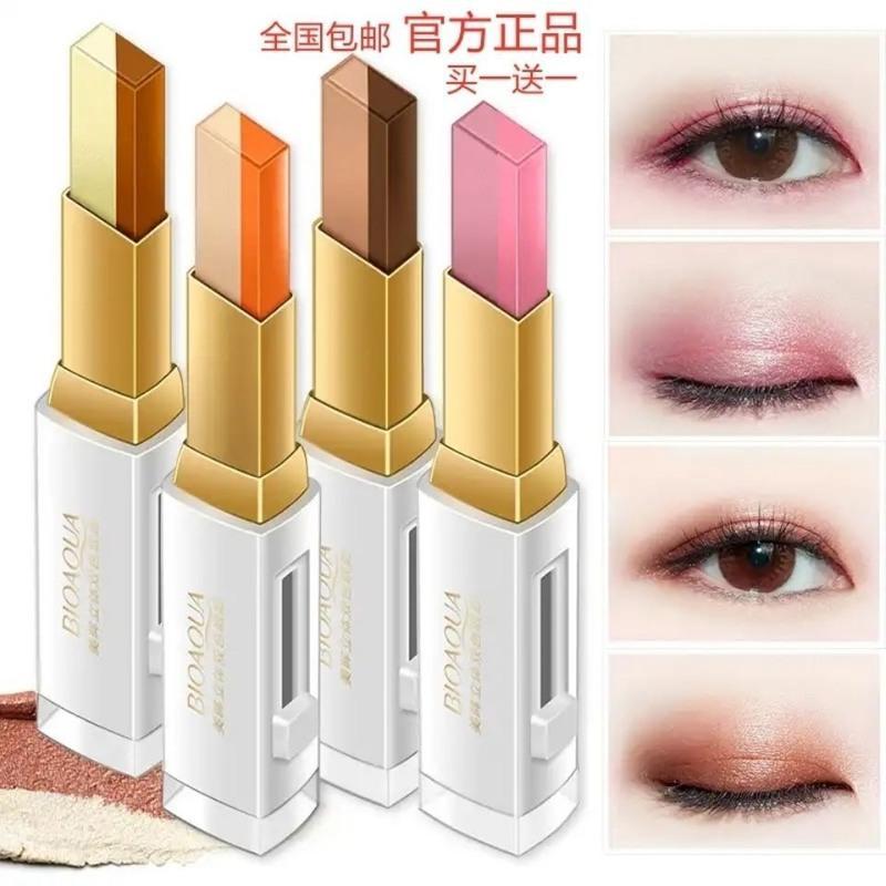 珊瑚粉2支 艾特宝罗龙归东日泊泉雅懒人双色渐变眼影棒一抹成型眼妆神器