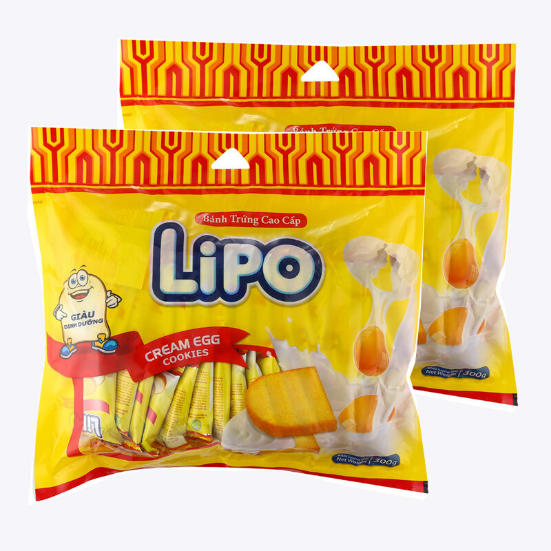 越南进口 Lipo原味面包干 中秋零食大礼包 饼干