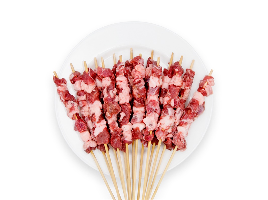 游牧御品 原切羊肉串 1000g 约30支装 草原7月龄羔羊腿肉 散养放牧 原肉原切 烧烤食材 BBQ