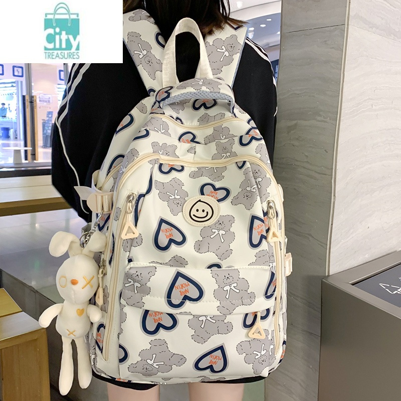 bangdou减负护脊超大容量初中生书包女生中学生轻便防水高中生双肩