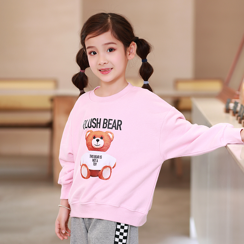 龙之涵(LONGZHIHAN)女童卫衣儿童外套男童卫衣2022新款春装可穿亲子