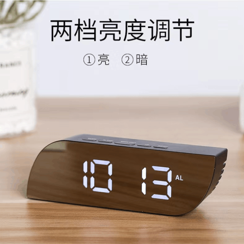 2023新款简约LED电子闹钟学生宿舍静音桌面电子钟卧室床头夜光数字时钟表图片