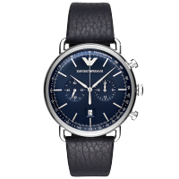 阿玛尼(EMPORIO ARMANI)AR11105石英表男 时尚潮流飞行员系列皮带男士腕表 欧美品牌 质保两年
