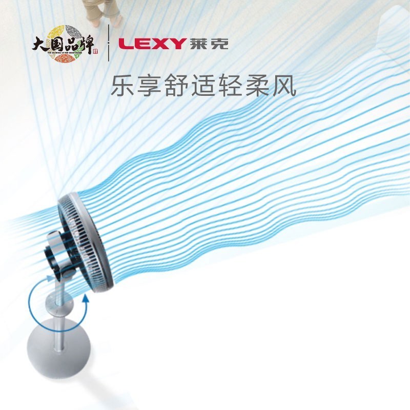 莱克(LEXY)电风扇 自然森林风 魔力扇智能空气调节扇 数码电机 家用立扇F502