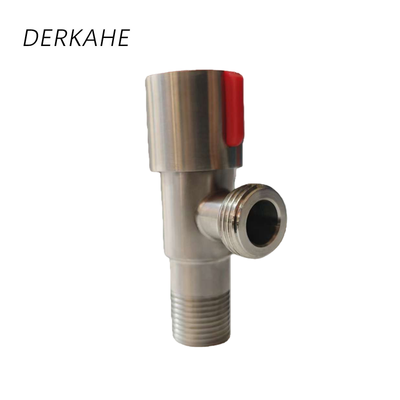 DERKAHE 304不锈钢三角阀 4分通用红轮 个高清大图