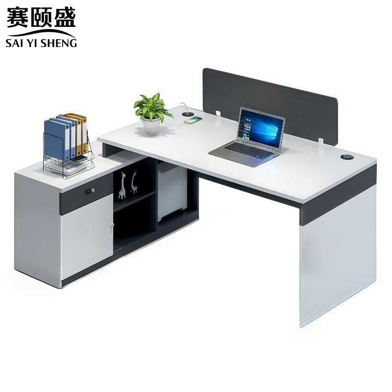 赛颐盛办公桌含侧柜高清大图