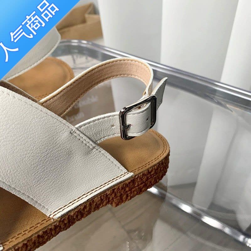 SUNTEK舒适到一塌糊涂 “踩H感”凉鞋 牛筋软底平底休闲鞋女鞋子图片