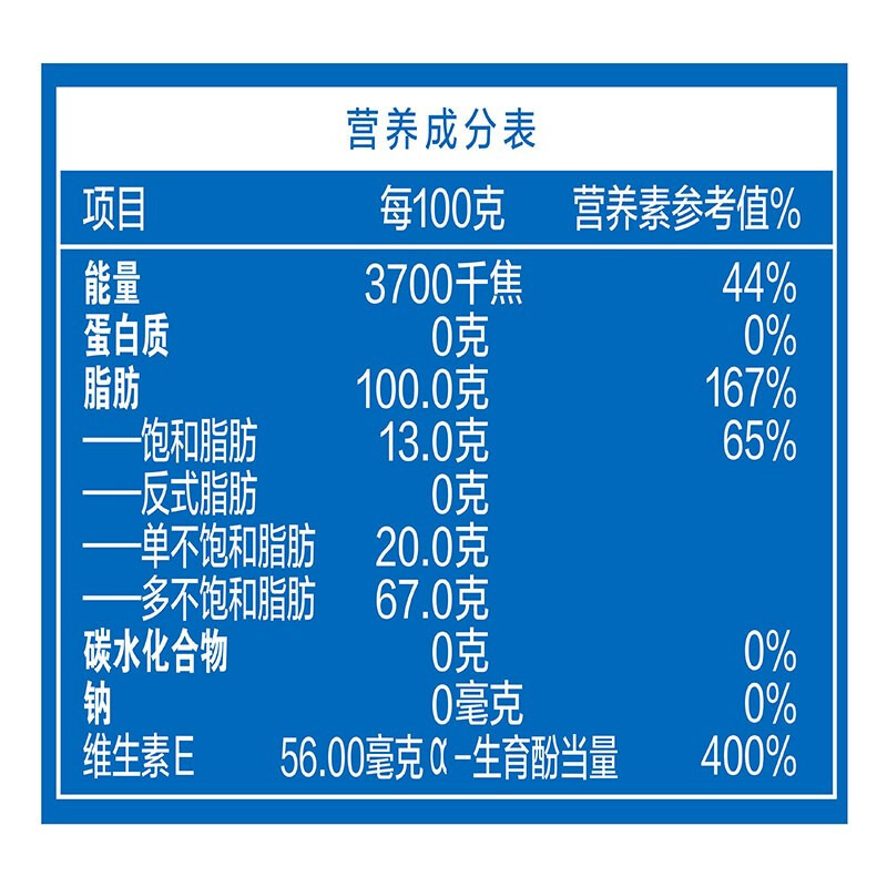 金龙鱼零反式脂肪葵花籽油4L